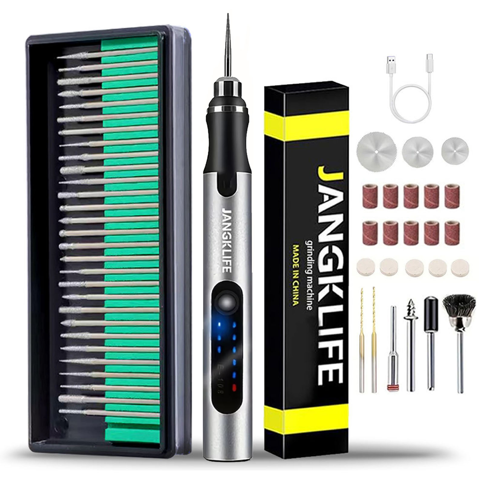 Cordless Rotary Tool Kit Accessories - JANGKLIFE USB Cordless Rotary Tool Kit