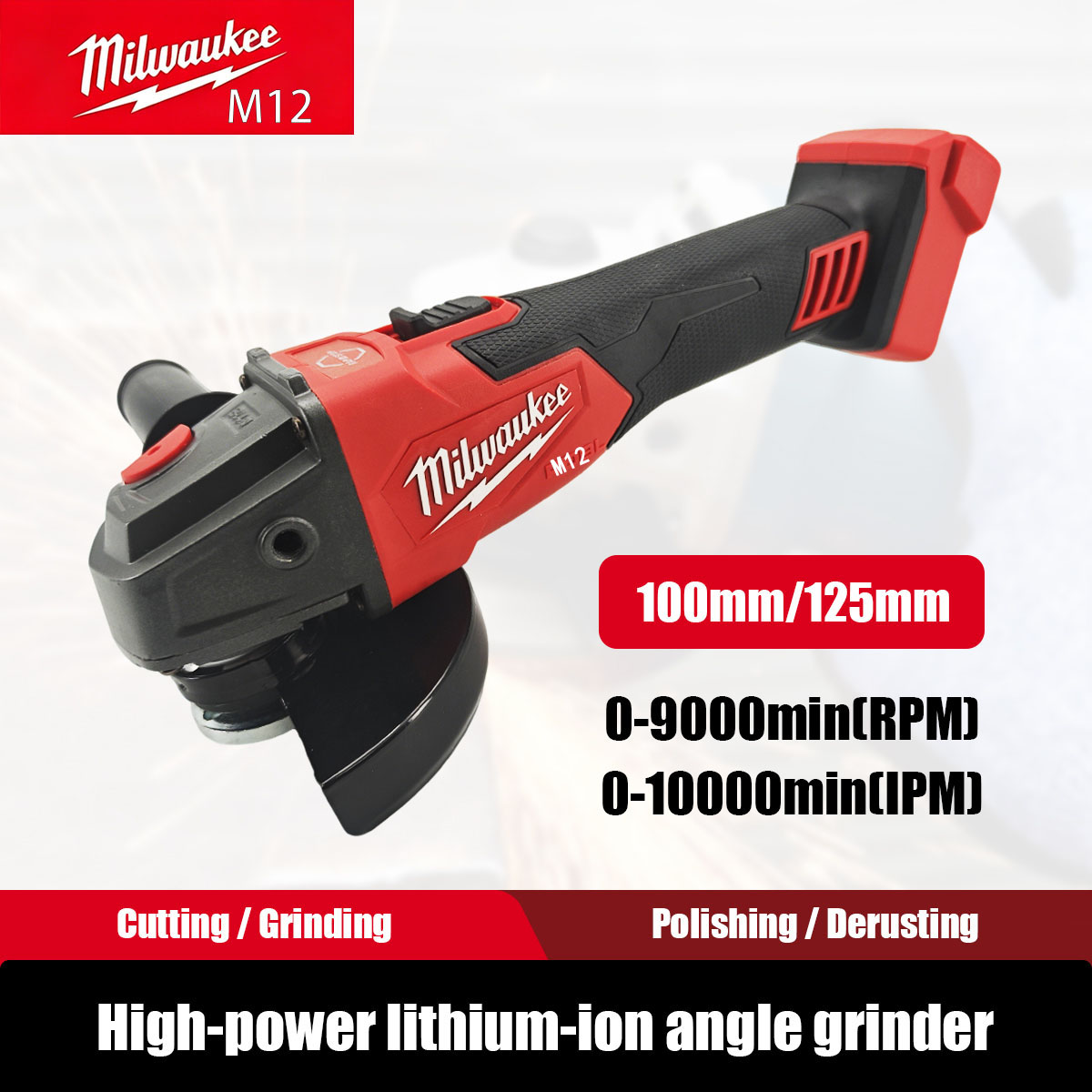 Brushless Angle Grinder Battery Powered - MilwaukeeM12 M18 Brushless Angle Grinder Electric
