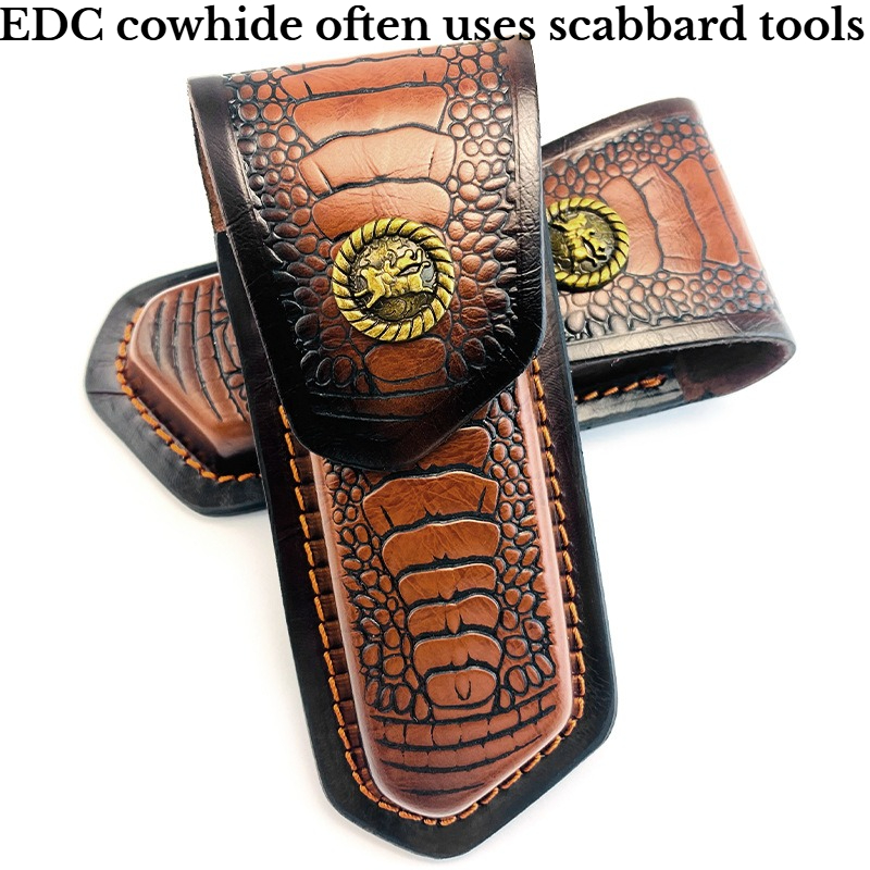 Hand Tools - Folding Cowhide Knife Cover Universal Head