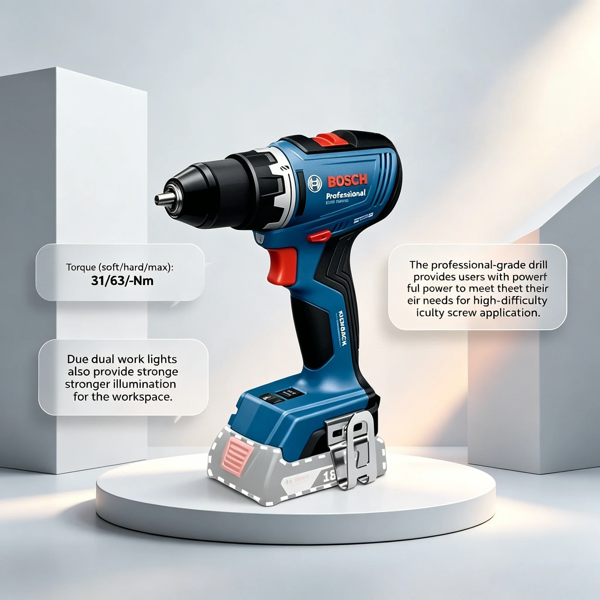 Brushless Cordless Electric Drill 18V - Bosch GSR 18V-65 Brushless Cordless Drill