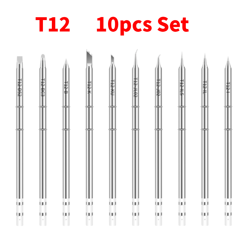 Digital Soldering Station T12 - 10pcs T12 Set Soldering Iron Tips