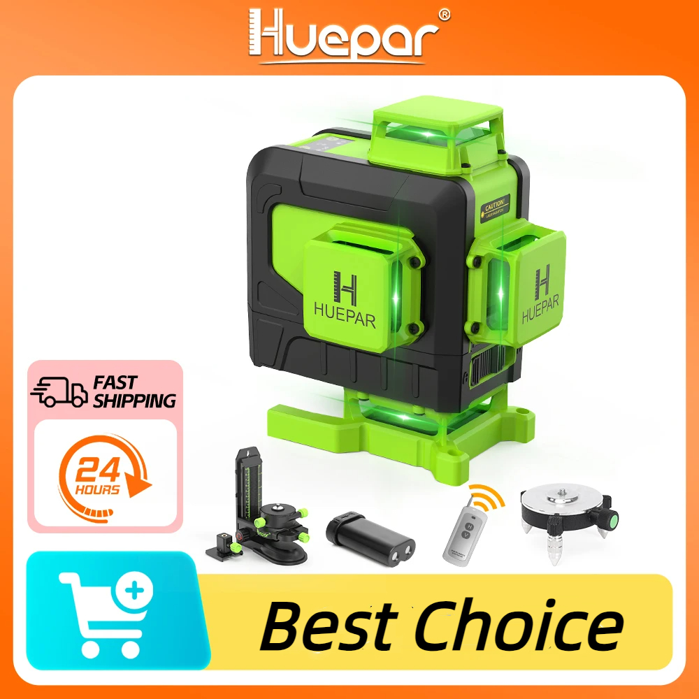 Laser Level 16 Lines 4D Green - Huepar 16 Lines 4D Laser Level