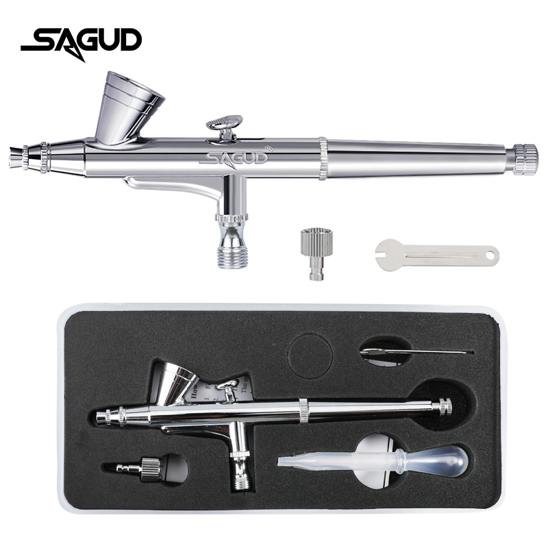 Airbrush Kit With Mini Compressor - SAGUD Airbrush Model SD-135 0.2mm Multipurpose