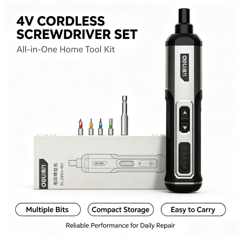 Electric Screwdriver Rechargeable Usb - Deli 4V 3‑Speed Cordless Electric Screwdriver
