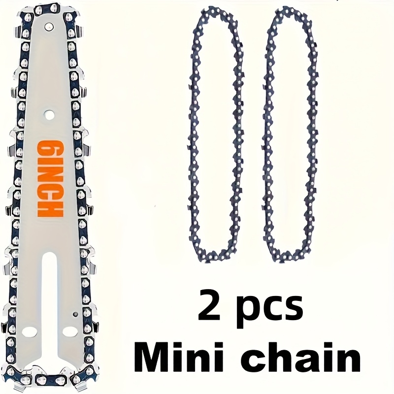 Mini Electric Chainsaw 6 Inch - 2 Pcs Durable 6-Inch Chainsaw Chain