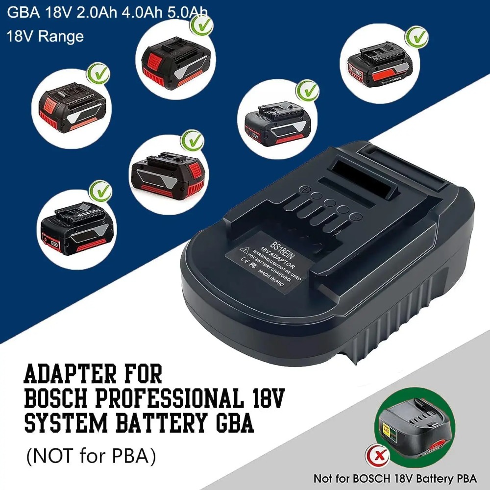 Brushless Cordless Electric Drill 18V - BS18EIN Battery Adapter for Bosch 18V