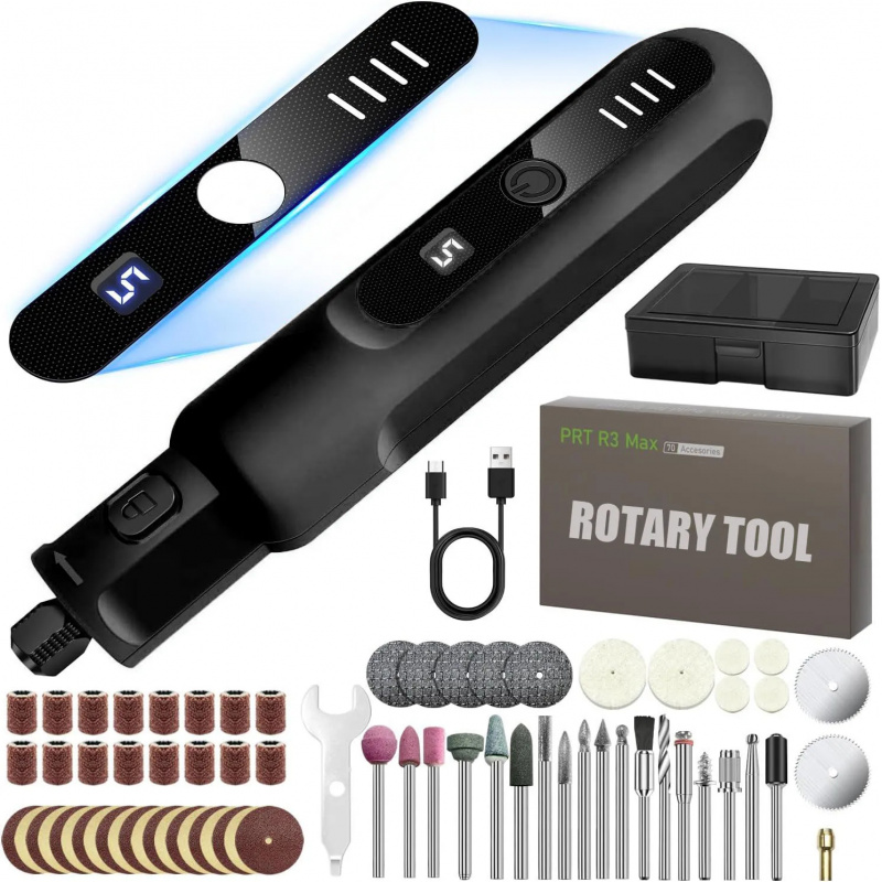 Cordless Rotary Tool Kit Accessories - 3.7V Cordless Mini Rotary Tool Kit