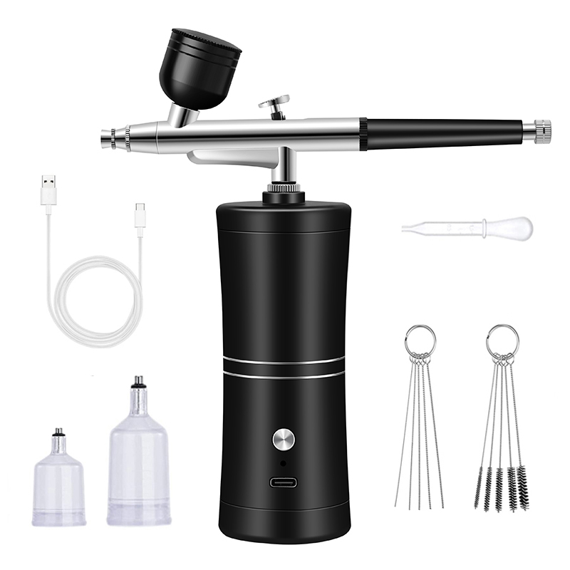 Airbrush Kit With Mini Compressor - Portable Rechargeable Wireless Airbrush With Compressor