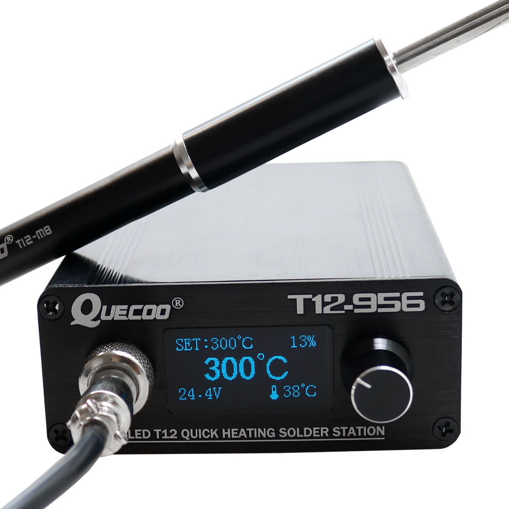 Digital Soldering Station T12 - QUECOO T12-956 Soldering Digital Station Electronic