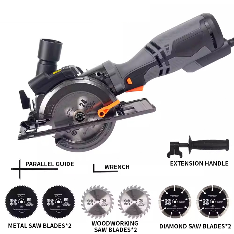 Mini Table Saw For Woodworking - Multifunctional Circular Saw with Laser Guide