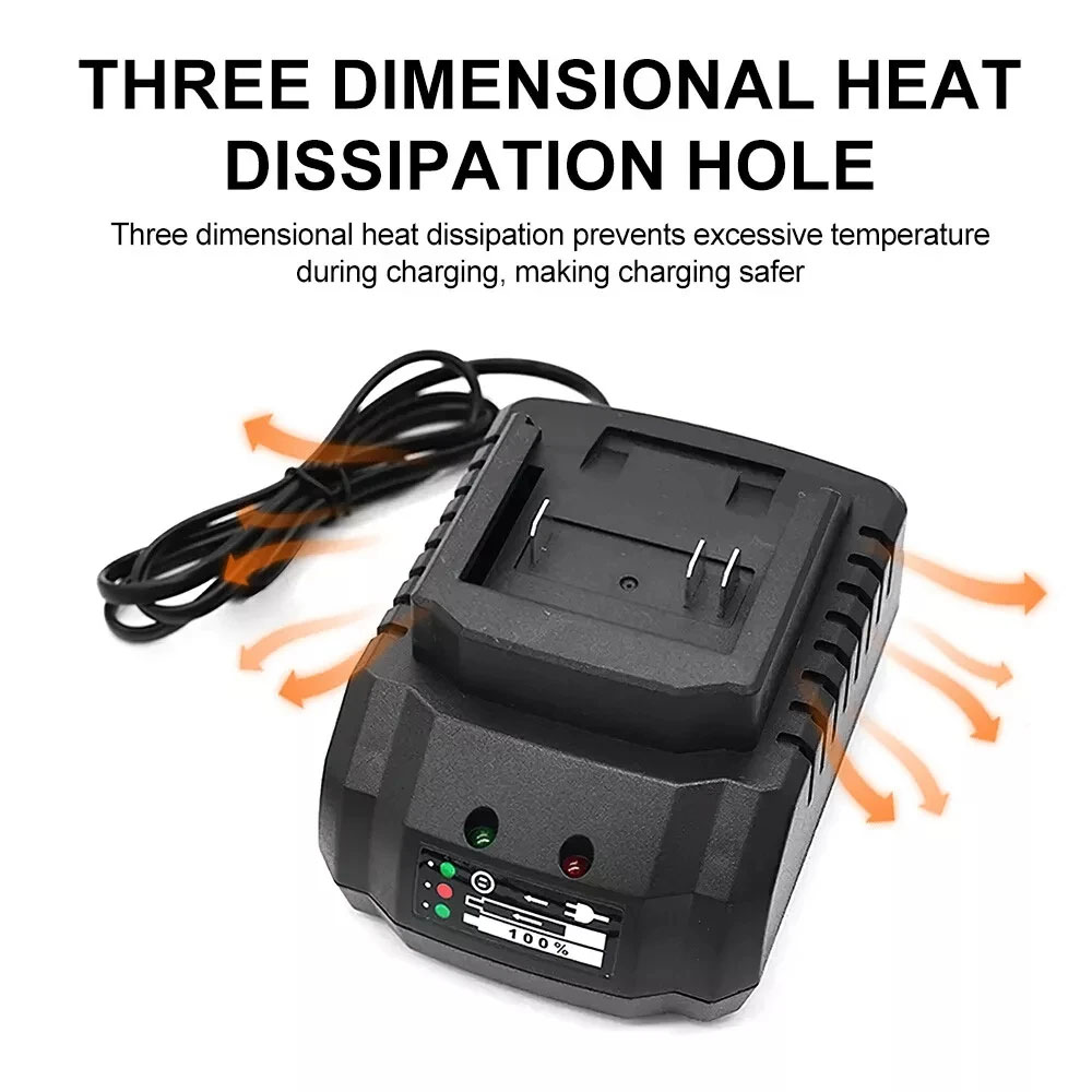 Li-ion Battery Charger 18V 21V - огляд і ціна Brushless Cordless Electric Drill 18V
