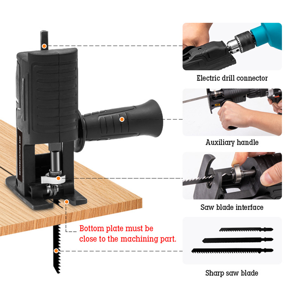 Portable Reciprocating Saw Ada - огляд і ціна Reciprocating Saw Attachment Drill