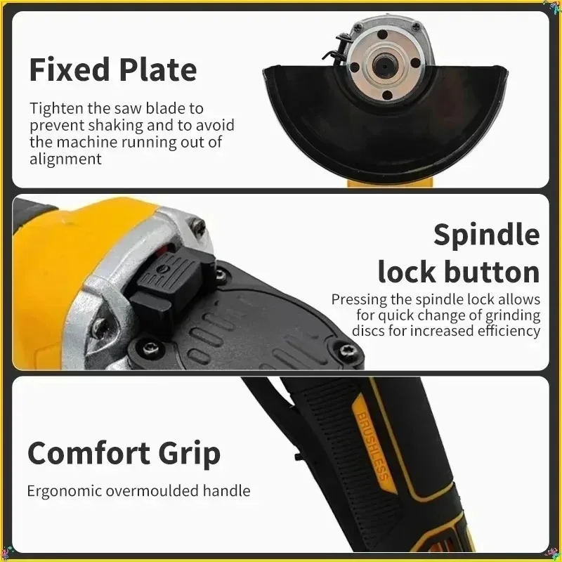 DCG406 125MM Brushless Cordles - огляд і ціна Brushless Angle Grinder Battery Powered