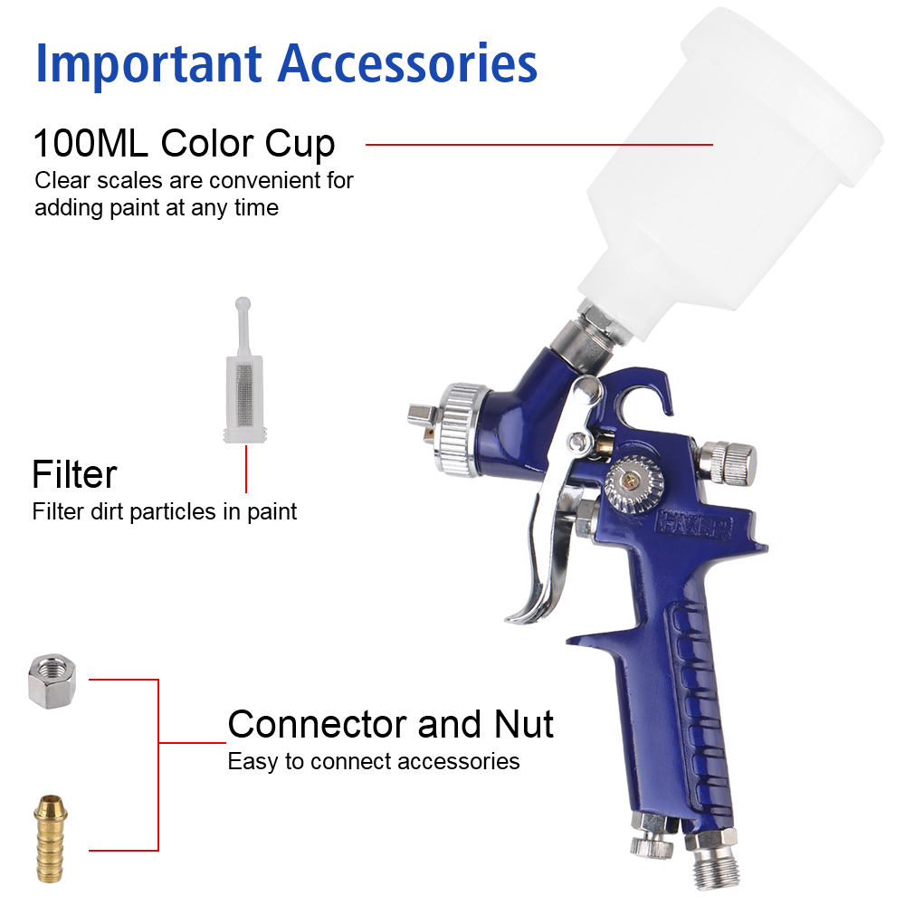 Mini Air Paint Spray Guns Mini - огляд і ціна Airbrush Kit With Mini Compressor