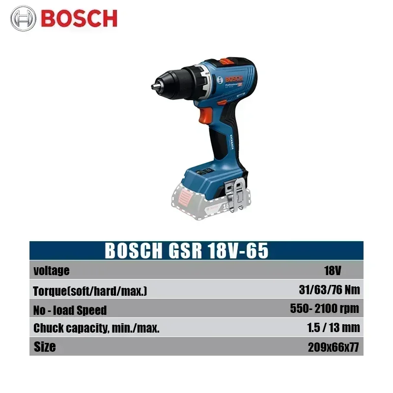 Bosch GSR 18V-65 Brushless Cor - огляд і ціна Brushless Cordless Electric Drill 18V