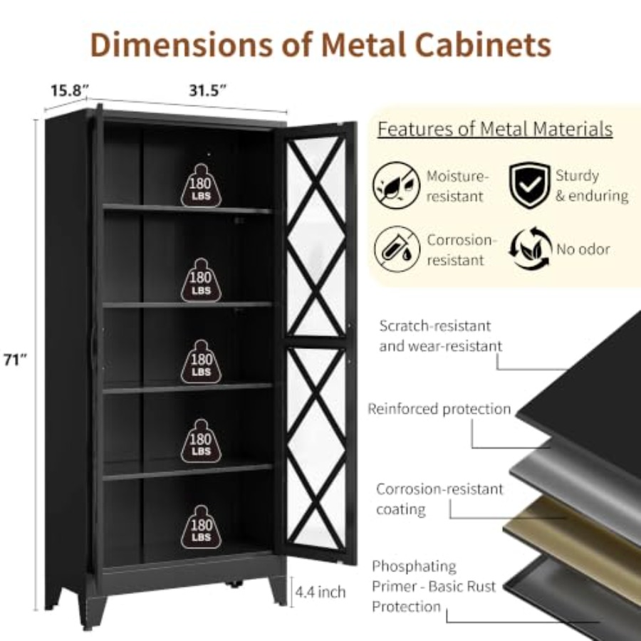 71 H Glass Display Cabinet for - огляд і ціна Hardware