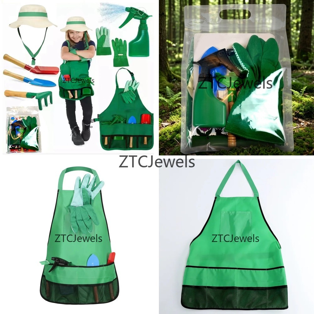 Kids Garden Apron Tool Set wit - огляд і ціна Garden Tools