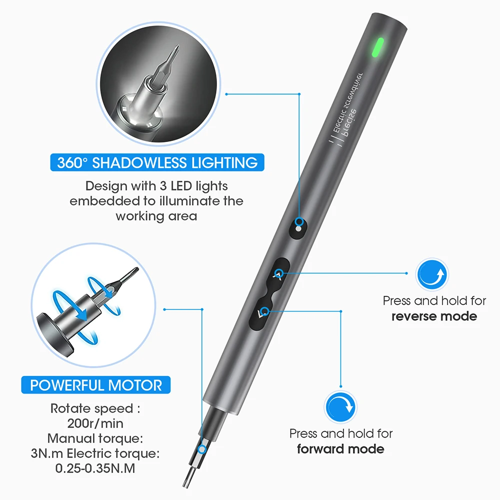 62/6 in 1 Precision Electric S - огляд і ціна Electric Screwdriver Rechargeable Usb