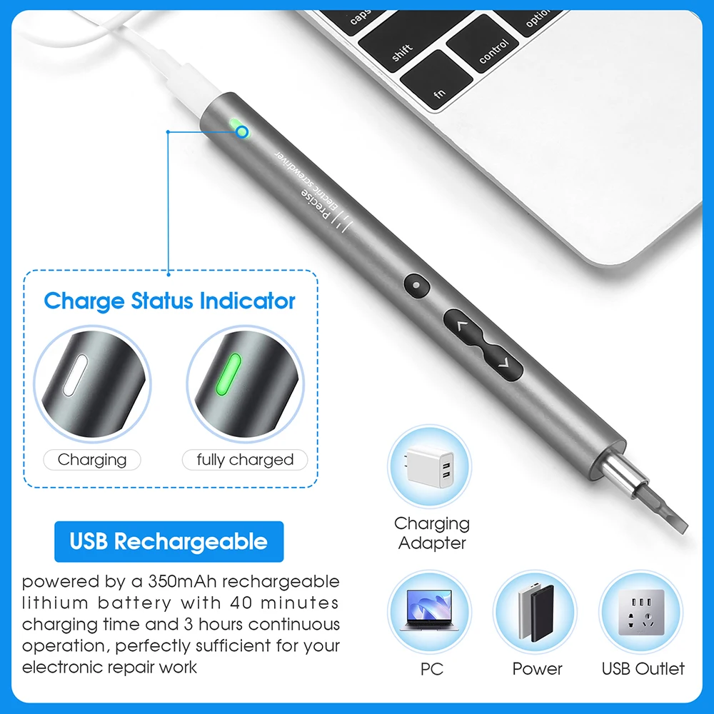 62/6 in 1 Precision Electric S - огляд і ціна Electric Screwdriver Rechargeable Usb