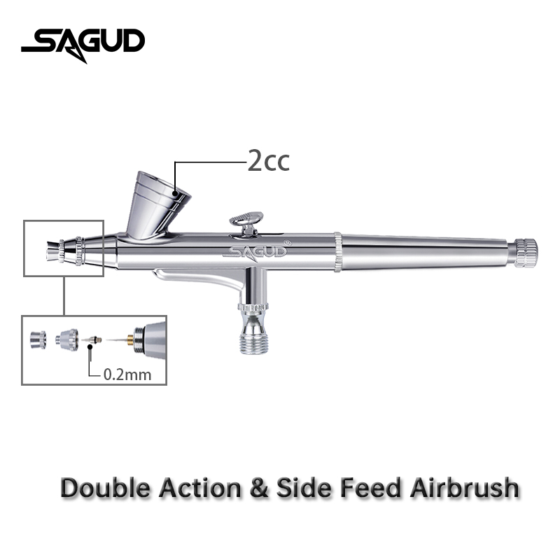 SAGUD Airbrush Model SD-135 0. - огляд і ціна Airbrush Kit With Mini Compressor