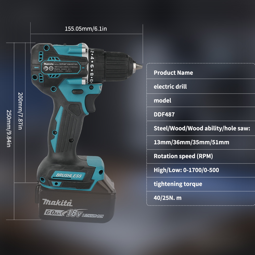 18V Brushless Cordless Drill 4 - огляд і ціна Brushless Cordless Electric Drill 18V