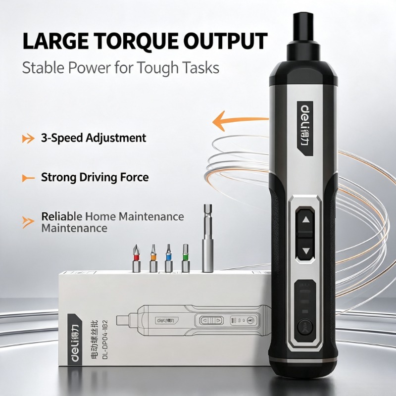 Deli 4V 3‑Speed Cordless Elect - огляд і ціна Electric Screwdriver Rechargeable Usb