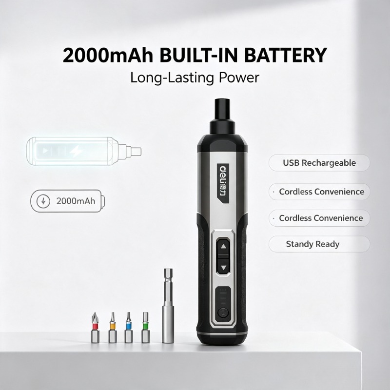 Deli 4V 3‑Speed Cordless Elect - огляд і ціна Electric Screwdriver Rechargeable Usb