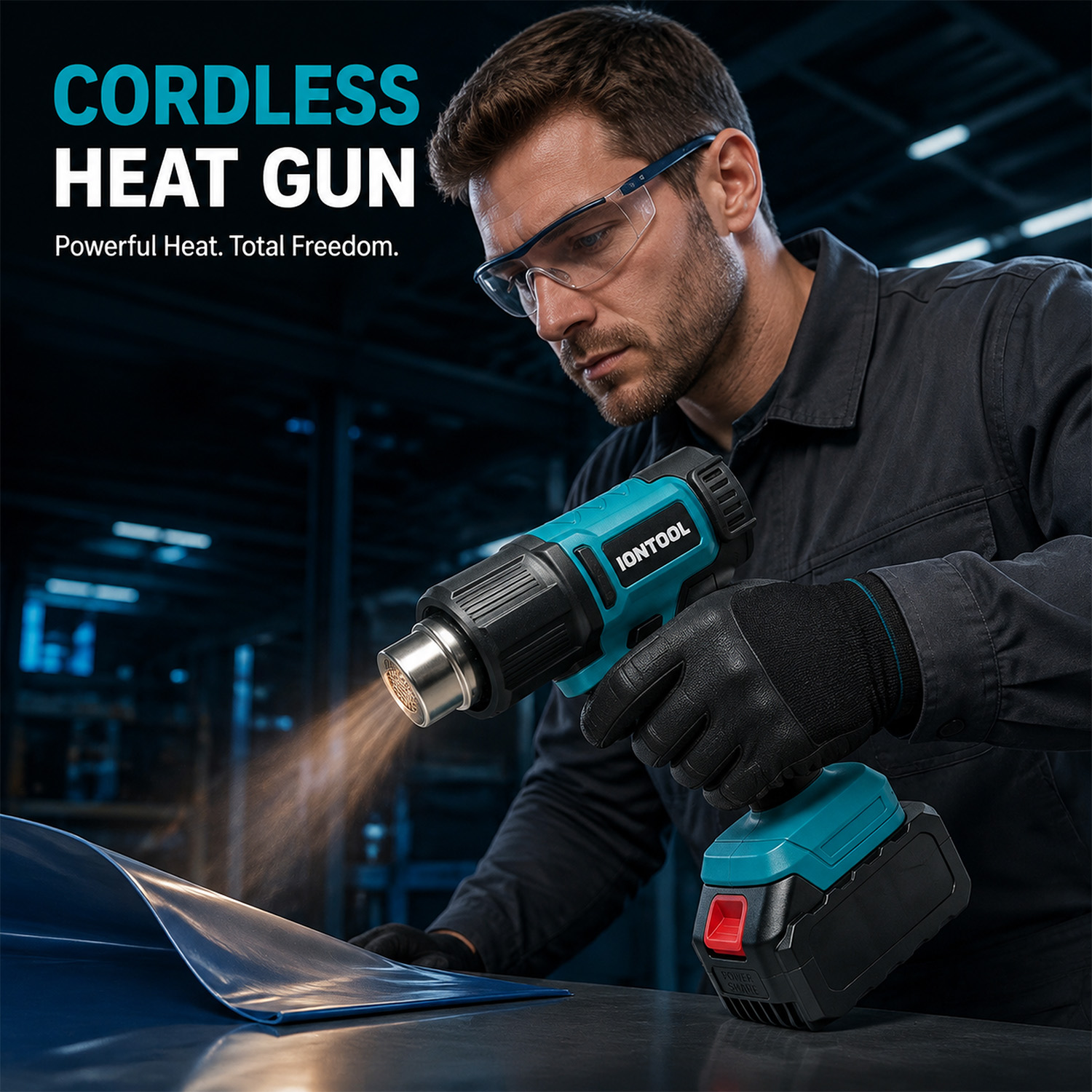 IONTOOL 550℃ 250/500LPM Cordle - огляд і ціна Cordless Heat Gun For Shrink Tubing
