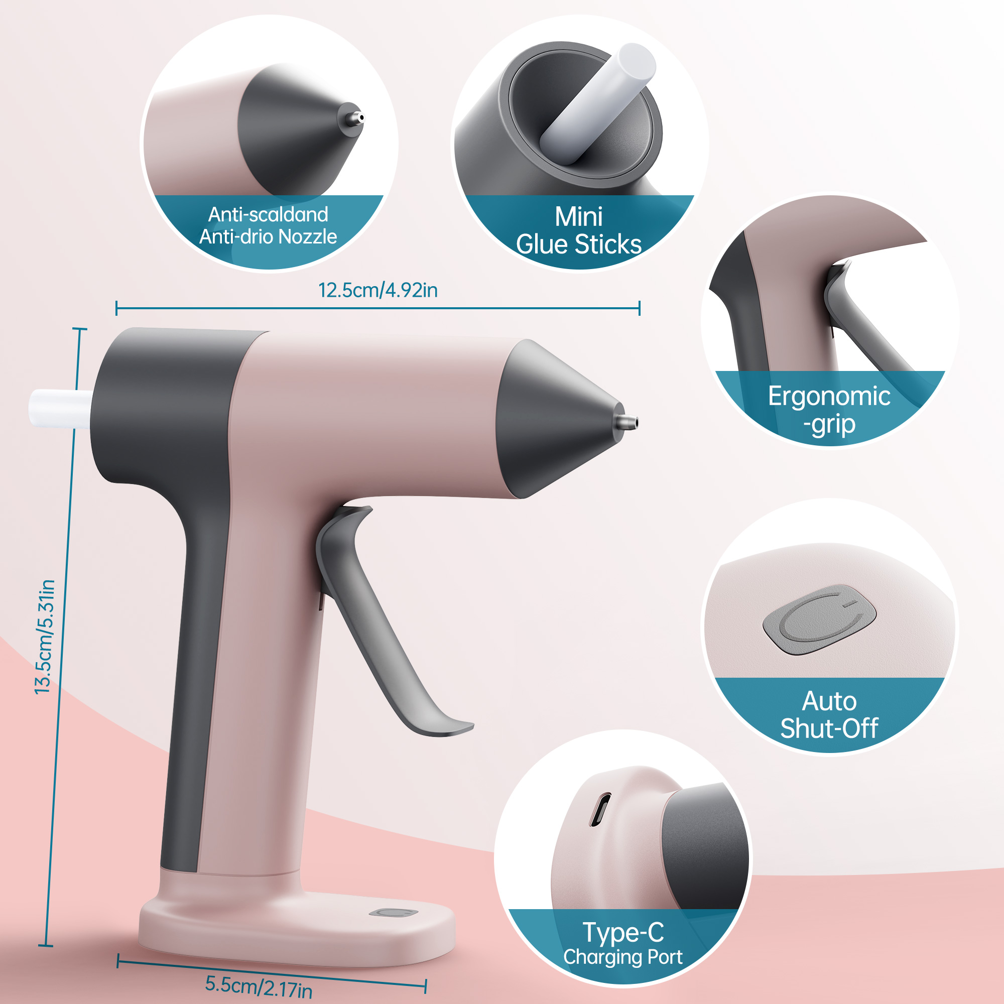 Wireless Hot Glue Gun Quick Pr - огляд і ціна Hot Melt Glue Gun Cordless