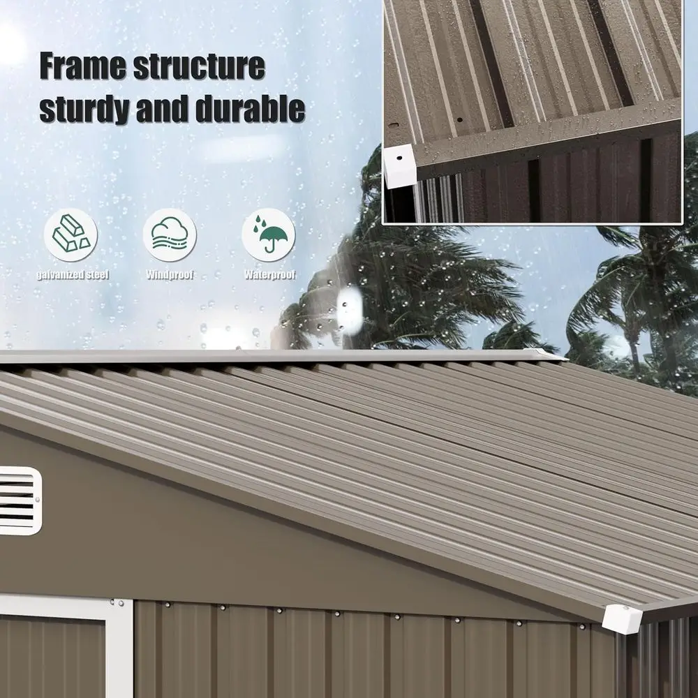 10T x 8T Outdoor Metal Storage - огляд і ціна Garden Tools