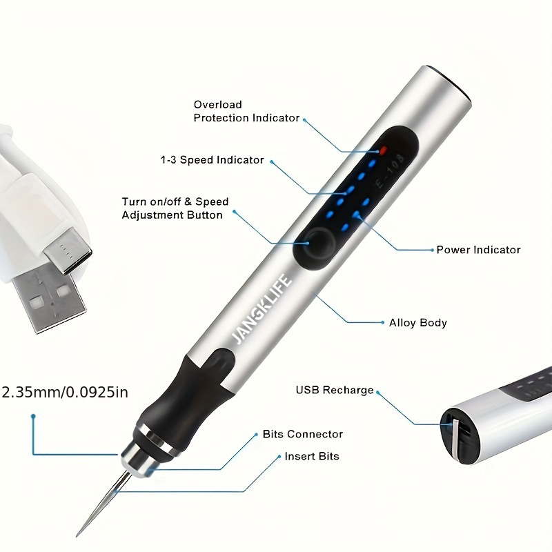 JANGKLIFE USB Cordless Rotary  - огляд і ціна Cordless Rotary Tool Kit Accessories