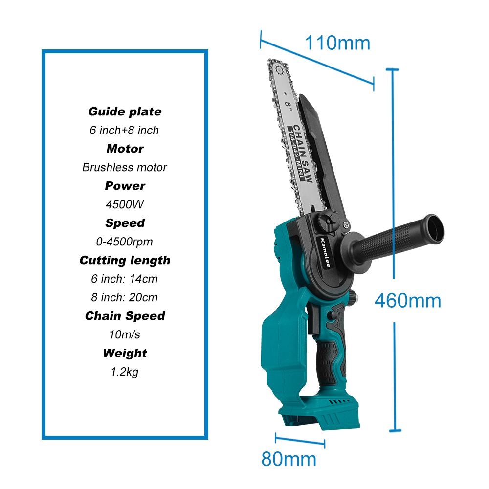 Kamolee 6 Inch 8 Inch Mini Bru - огляд і ціна Mini Electric Chainsaw 6 Inch