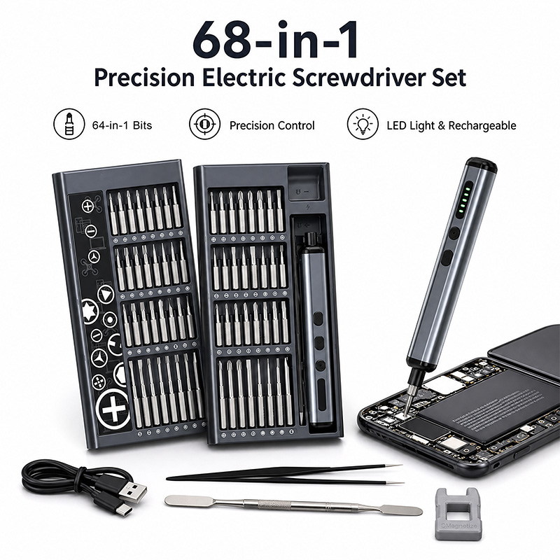 68 in 1 Precision Electric Scr - огляд і ціна Electric Screwdriver Rechargeable Usb