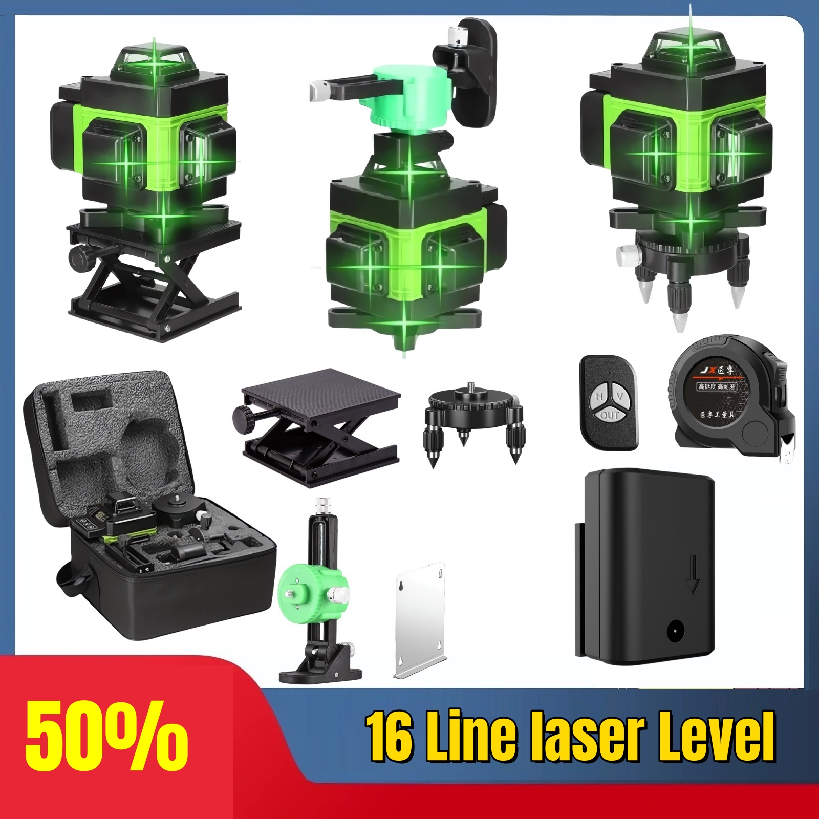 4D 16 Lines Professional 360°S - огляд і ціна Laser Level 16 Lines 4D Green