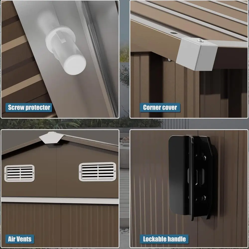 10T x 8T Outdoor Metal Storage - огляд і ціна Garden Tools
