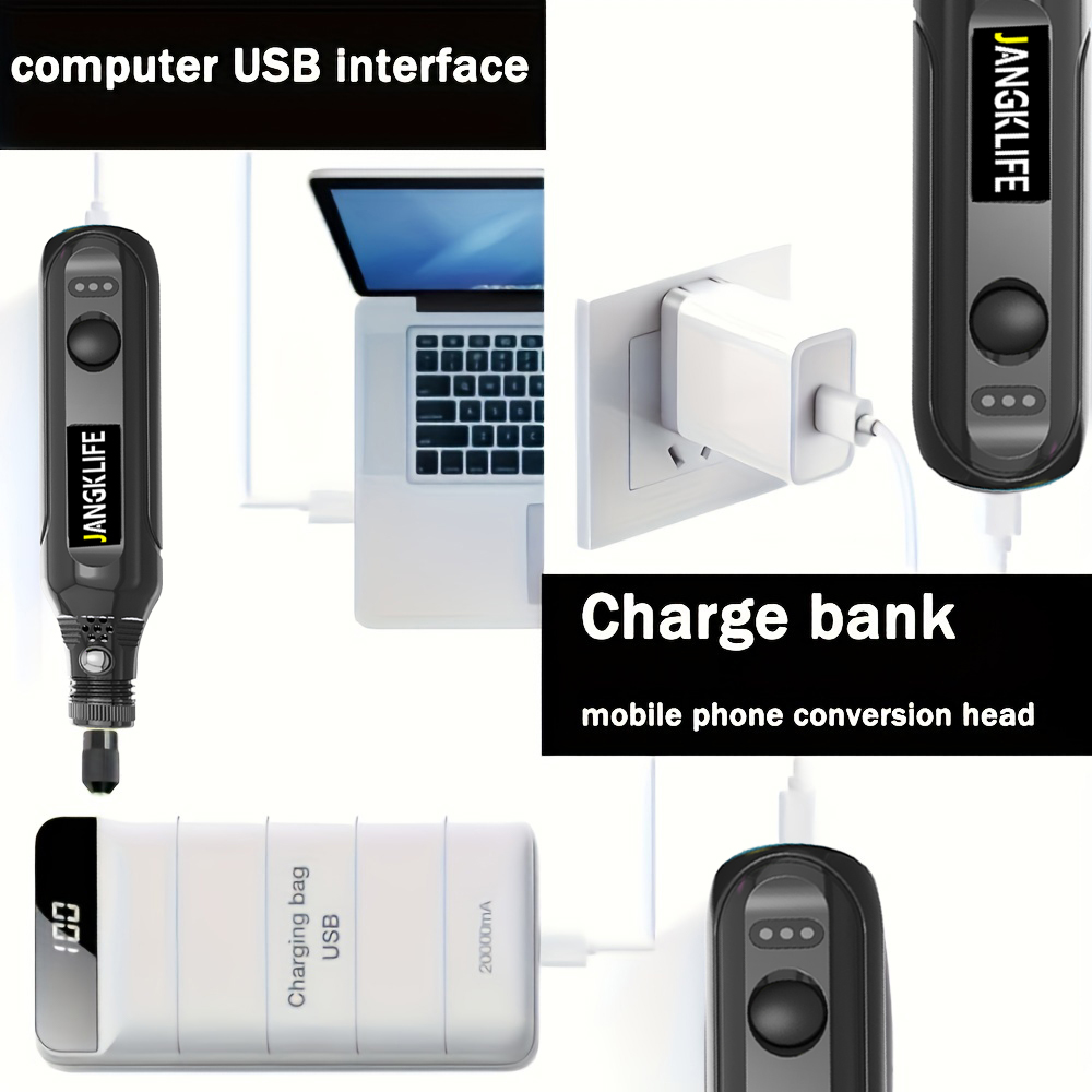 JANGKLIFE USB Cordless Rotary  - огляд і ціна Cordless Rotary Tool Kit Accessories