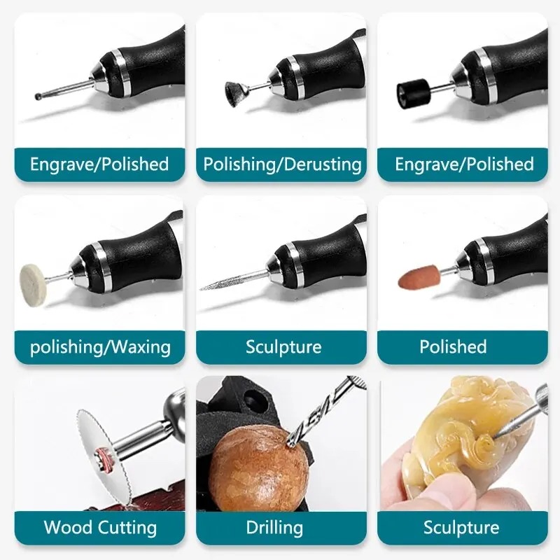 Electric Engraving Pen USB Cor - огляд і ціна Cordless Rotary Tool Kit Accessories