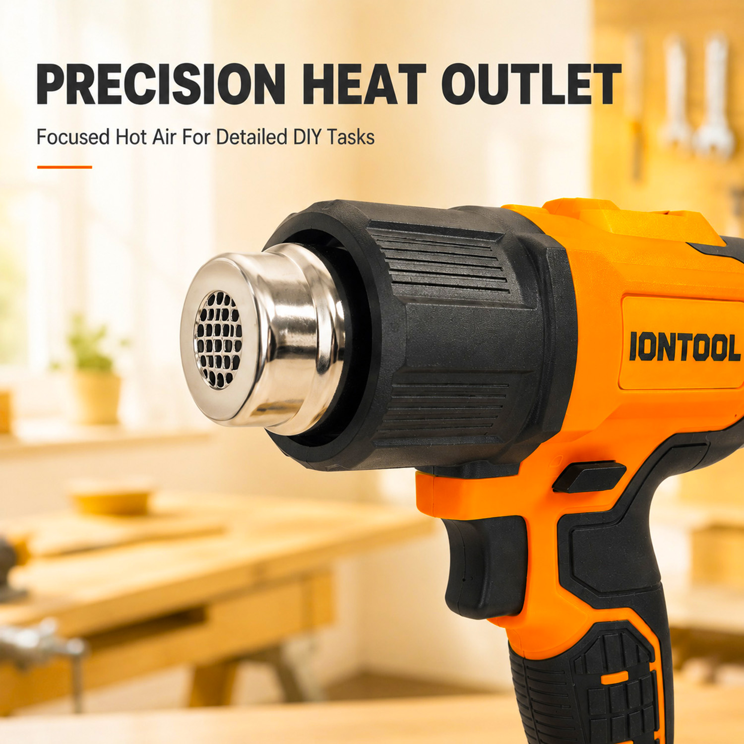 IONTOOL 250/500LPM 550℃ Cordle - огляд і ціна Cordless Heat Gun For Shrink Tubing