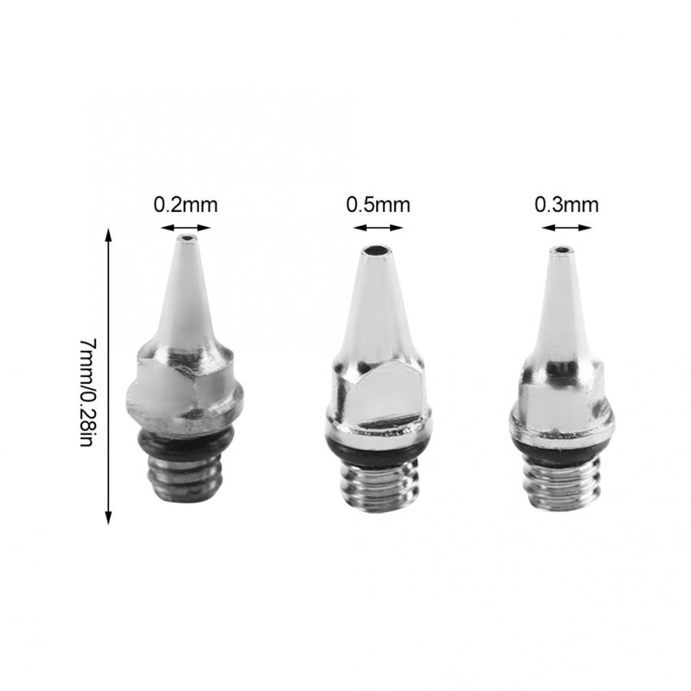 0.2/0.3/0.5MM Airbrush Nozzle  - огляд і ціна Airbrush Kit With Mini Compressor