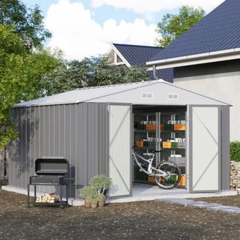 10x10 FT Metal Storage Shed, B - огляд і ціна Garden Tools