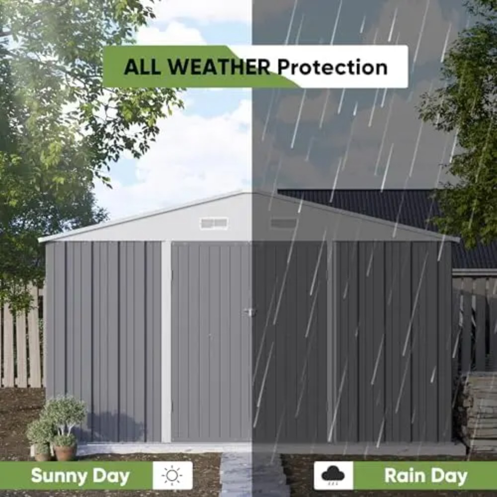 10x10 FT Metal Storage Shed, B - огляд і ціна Garden Tools