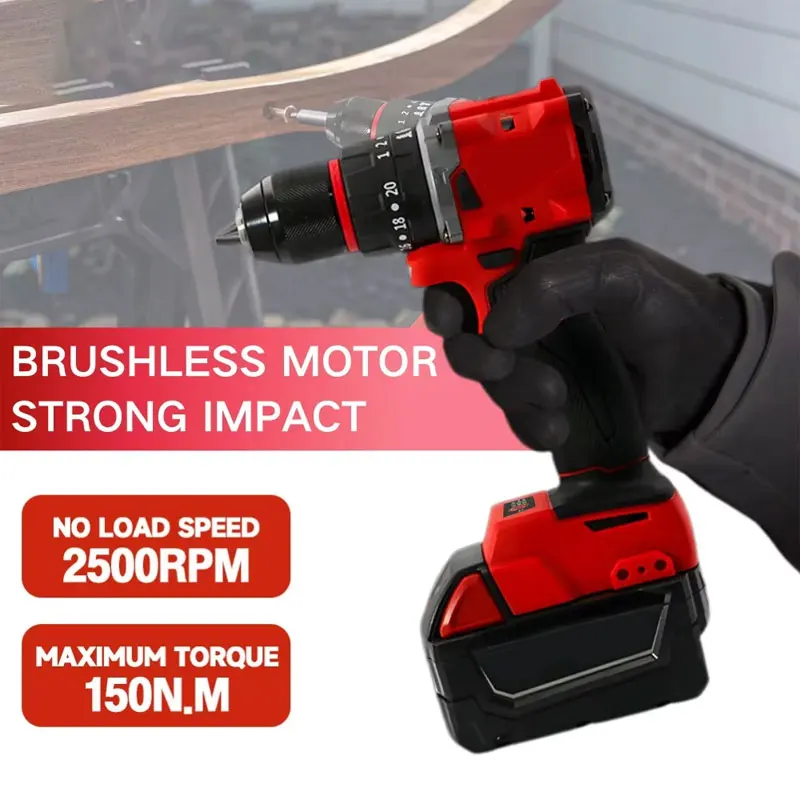 Small Electric Brushless Impac - огляд і ціна Brushless Cordless Electric Drill 18V