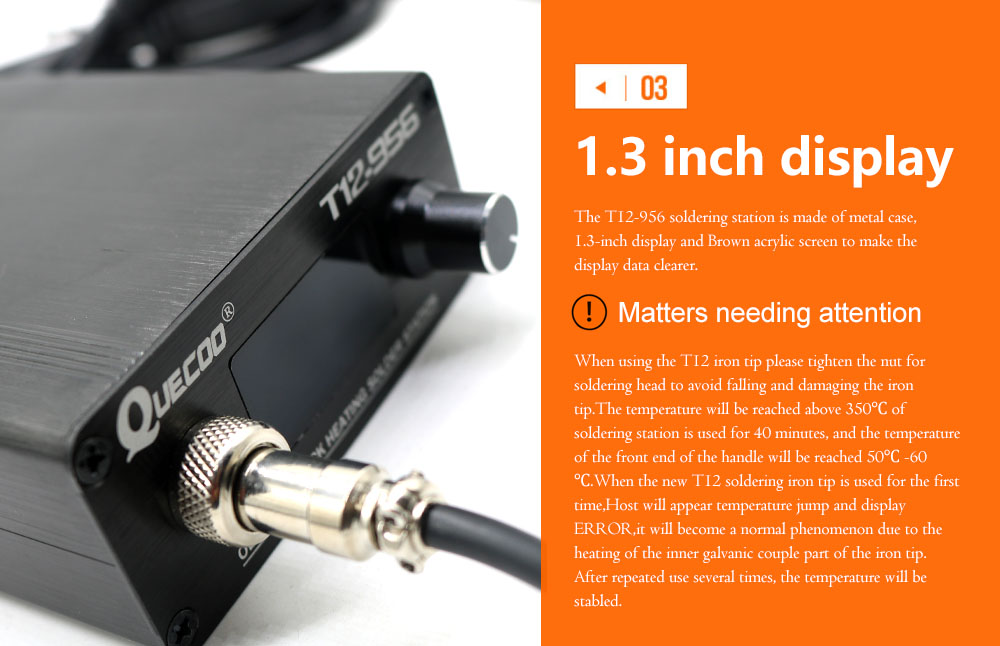 QUECOO T12-956 Soldering Digit - огляд і ціна Digital Soldering Station T12
