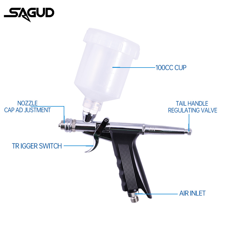 Gravity-Feed Airbrush Dual-Act - огляд і ціна Airbrush Kit With Mini Compressor