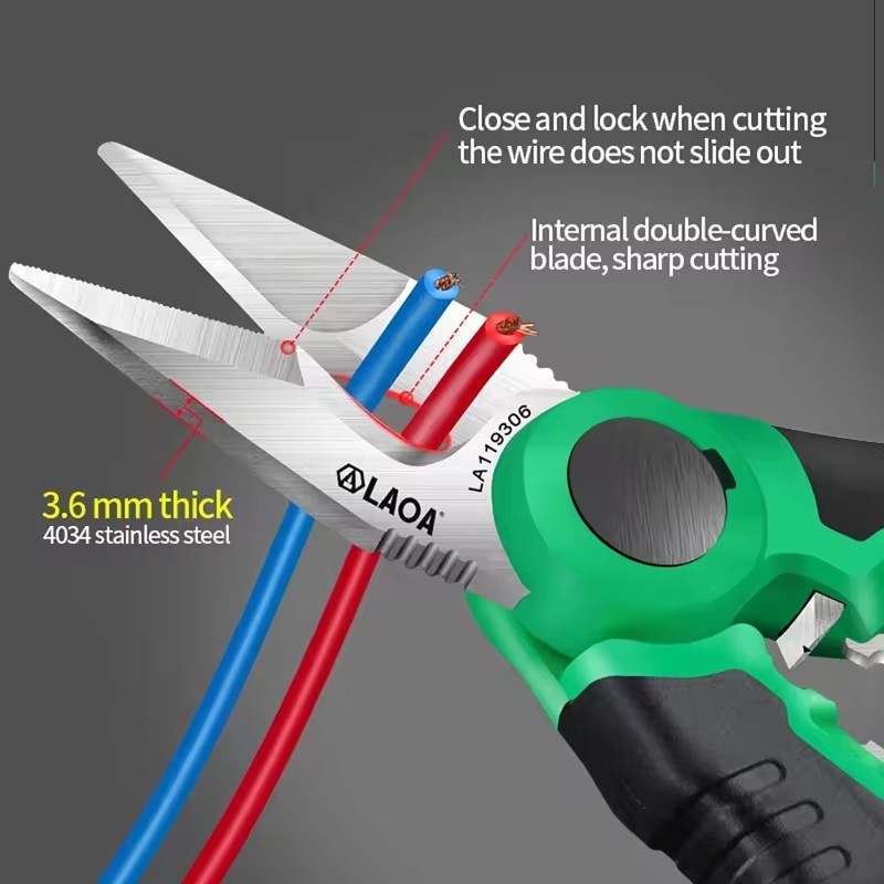 LAOA Electrician Scissors 6/7/ - огляд і ціна Automatic Wire Stripper Cutter