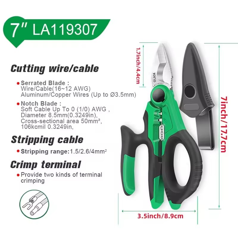 LAOA Electrician Scissors 6/7/ - огляд і ціна Automatic Wire Stripper Cutter