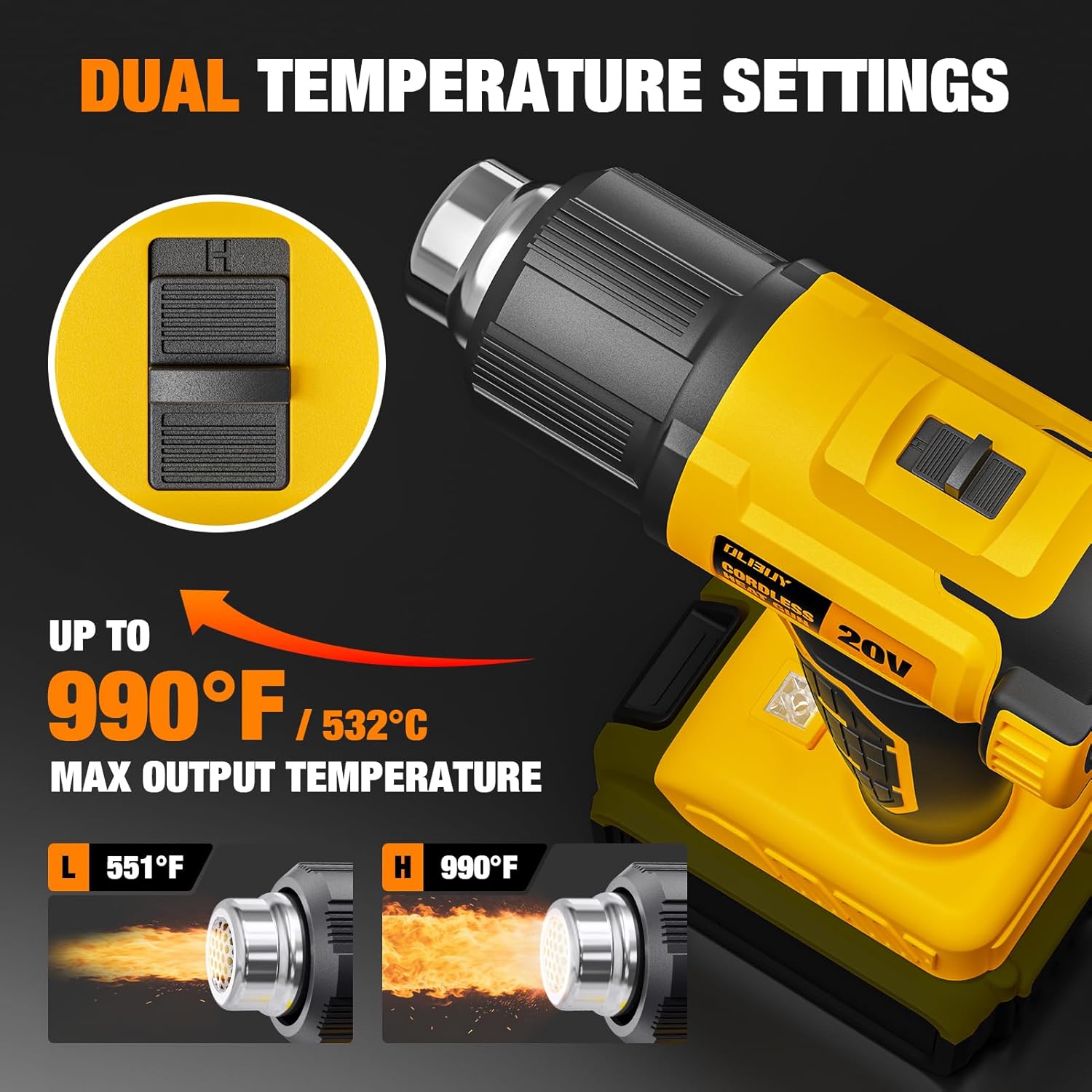 Cordless Heat Gun Compatible w - огляд і ціна Cordless Heat Gun For Shrink Tubing