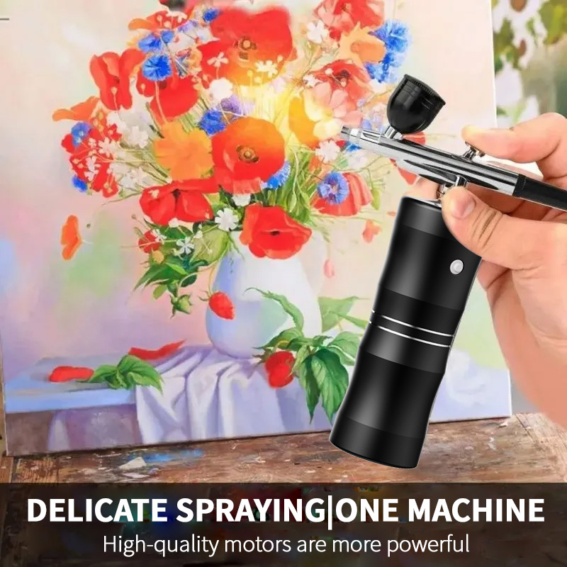 Oxygen Spray Mini Air Compress - огляд і ціна Airbrush Kit With Mini Compressor